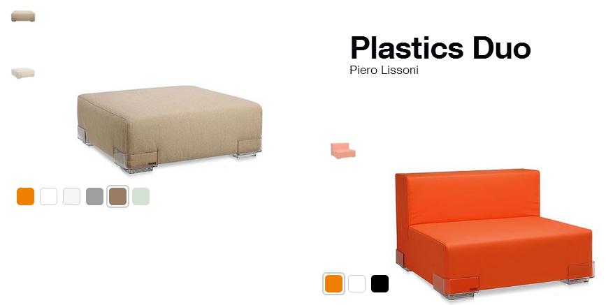 Kartell sofa Plastics Duo
